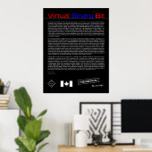 Virtuele binaire bit poster (Thuiskantoor)
