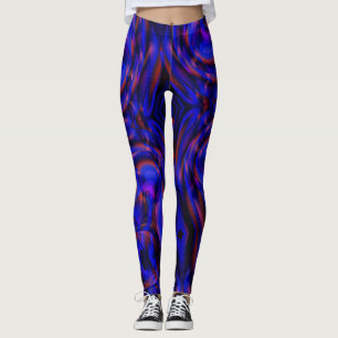 Virtuele blauwe kromme controleurs in drijvende il leggings