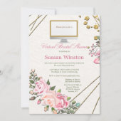 Virtuele bruids douche bloemen uitnodiging (Voorkant)