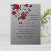 Virtuele bruiloft met ingeruilde Rozen Kaart (Staand voorkant)