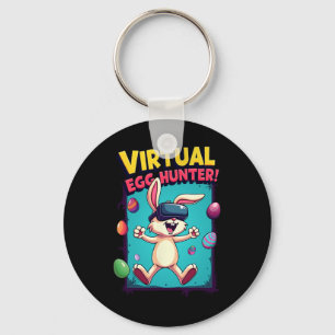 Virtuele Eier Jager - Grappige Gamer Bunny Vr Pase Sleutelhanger
