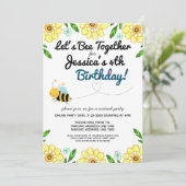 Virtuele feestdag bij bijen per post kaart (Staand voorkant)