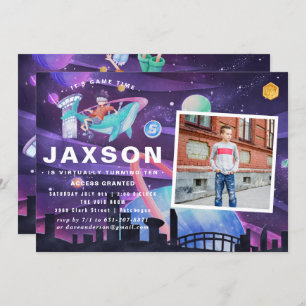 Virtuele feestdag   Foto Kaart