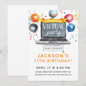 Virtuele feestuitnodiging kaart (Voorkant / Achterkant)