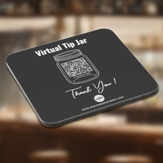 Virtuele fooienpot, aangepast QR-code betaalapplic Bier Onderzetter
