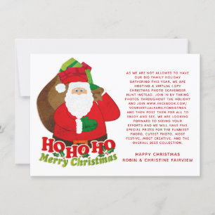 Virtuele hashtag Kerstmis Ik spion spel Kaart