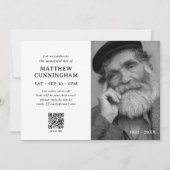 Virtuele herdenkingsviering van het leven eenvoudi kaart (Voorkant)