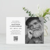 Virtuele herdenkingsviering van het leven eenvoudi kaart (Staand voorkant)