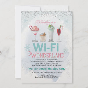 Virtuele kerstfeest uitnodiging