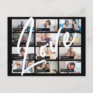 Virtuele online beste vrienden aangepaste 12 foto  briefkaart