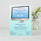 Virtuele online lange afstand douche Baby Boy Voet Kaart (Staand voorkant)