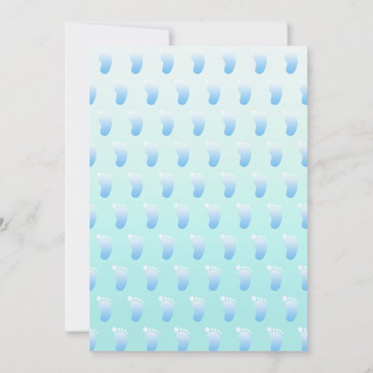 Virtuele online lange afstand douche Baby Boy Voet Kaart (Achterkant)