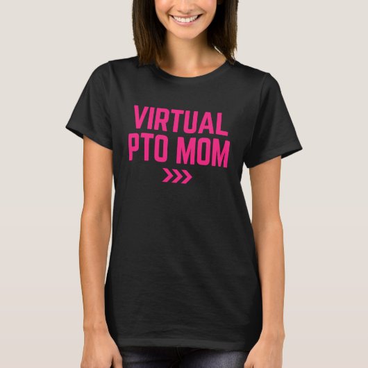 Virtuele PTO Moeder School Ouder Leraar Organisati T-shirt (Voorkant)