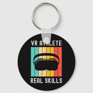 Virtuele Realiteit Atleet Geek Gamer Retro Vr Gami Sleutelhanger