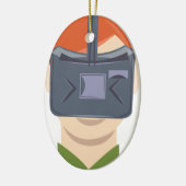 Virtuele realiteit keramisch ornament (Links)