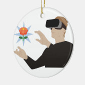 Virtuele realiteit keramisch ornament (Links)
