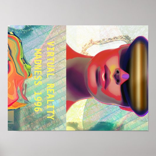 VIRTUELE REALITEITSMADNESS 1996 POSTER / ART ON WA (Voorkant)