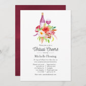 Virtuele Shower met  Rustic Charm Wine-toasting Kaart (Voorkant / Achterkant)