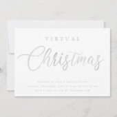 VIRTUELE Silver White Kerstmis online Kaart (Voorkant)