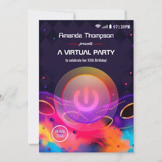 Virtuele startdag gloed kaart (Voorkant)