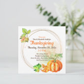 Virtuele Thanksgiving Waterverf pompoenen Kaart (Staand voorkant)