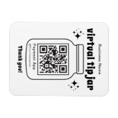 Virtuele Tip Jar met QR Code Magneet (Horizontaal)