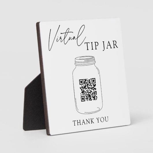 Virtuele tip Jar QR-code Fotoplaat (Voorkant)