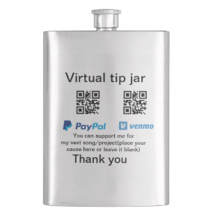 Virtuele tip per vierkante of codetonatie PayPal v Flacon