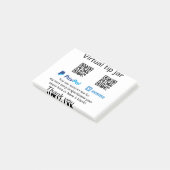 Virtuele tip per vierkante of codetonatie PayPal v Post-it® Notes (Schuin)