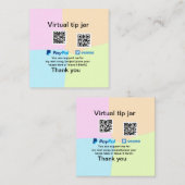 Virtuele tip per vierkante of codetonatie PayPal v Vierkante Visitekaartje (Voorkant / Achterkant)