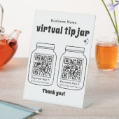 Virtuele tip pot met 2 QR-code Reclamebord Met Voetstuk (Insitu)