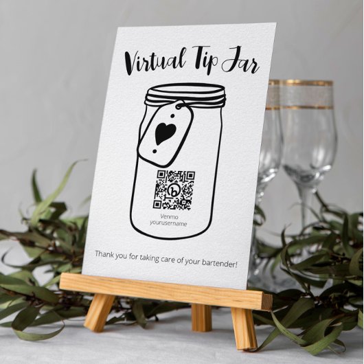 Virtuele tips voor bruiloft met QR-code Poster
