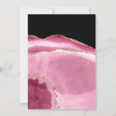 Virtuele uitnodiging van roze en goudgrijs (Achterkant)