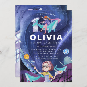 Virtuele uitnodiging voor geboorte van feestdag