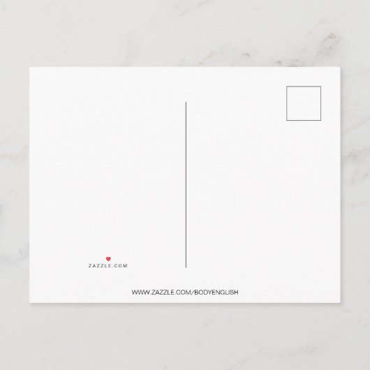 Virtuele verjaardag uitnodiging briefkaart (Achterkant)