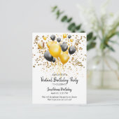 Virtuele verjaardag uitnodiging briefkaart (Staand voorkant)