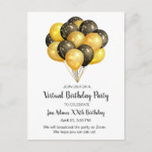 Virtuele verjaardag uitnodiging briefkaart (Voorkant)