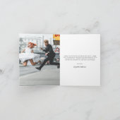 Virtuele video-bruiloft foto van Cute Mid Century  Bedankkaart (Binnen)