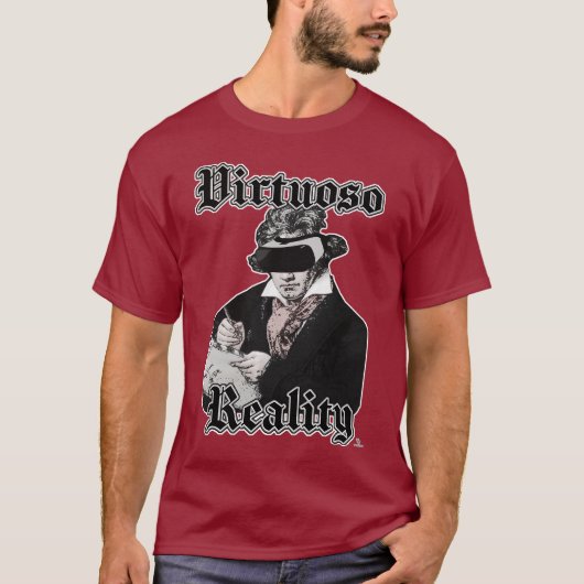 Virtuoso Reality Funny High Tech Beethoven T-shirt (Voorkant)