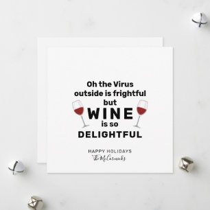 Virus Outside is een vriendelijke Funny-kerstun Feestdagenkaart