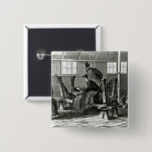 Virus uit het kalf halen vierkante button 5,1 cm (Voorkant /achterkant)