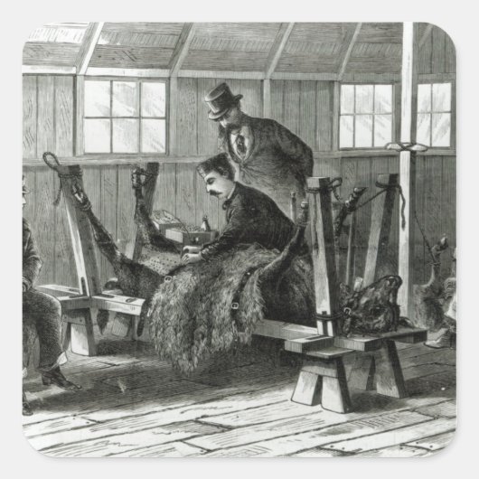 Virus uit het kalf halen vierkante sticker (Voorkant)