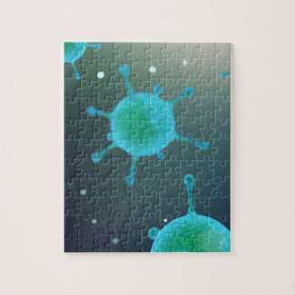 Virus vergroot legpuzzel
