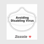 Virusmasker-sticker niet uitschakelen sticker (Vel)