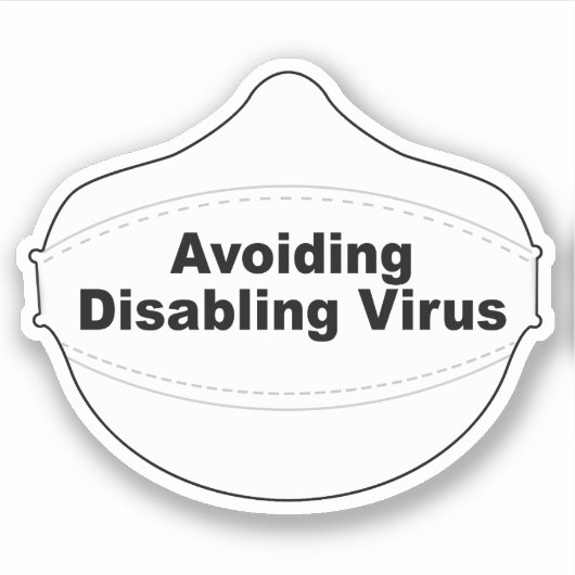 Virusmasker-sticker niet uitschakelen sticker (Voorkant)