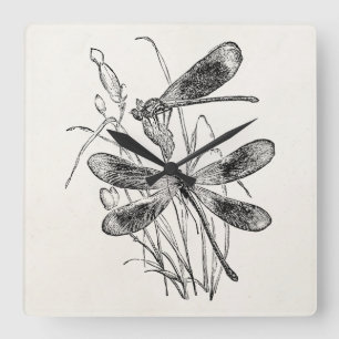  virustypering van de Maagd Dragonfly - Gepersonal Vierkante Klok