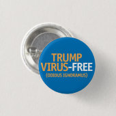 virusvrij van Trump Ronde Button 3,2 Cm (Voorkant /achterkant)