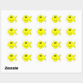 vis 1 ronde sticker (Vel)