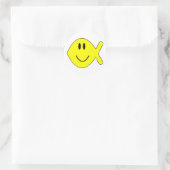 vis 1 ronde sticker (Tas)