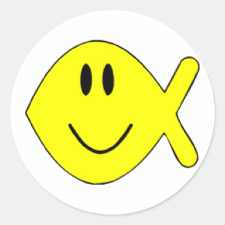 vis 1 ronde sticker